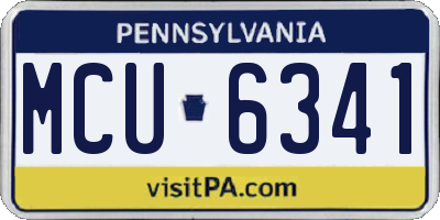 PA license plate MCU6341