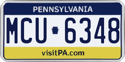 PA license plate MCU6348
