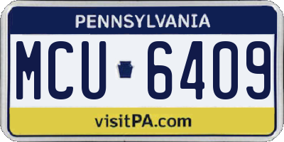 PA license plate MCU6409