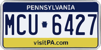 PA license plate MCU6427