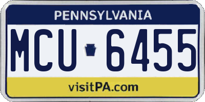 PA license plate MCU6455