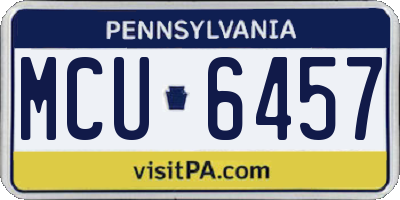 PA license plate MCU6457