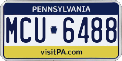 PA license plate MCU6488
