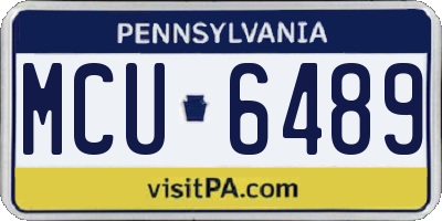 PA license plate MCU6489