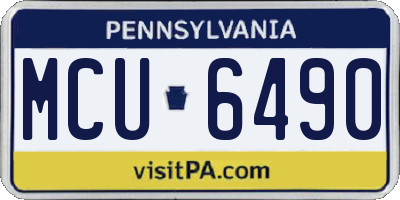PA license plate MCU6490