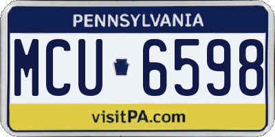 PA license plate MCU6598