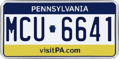 PA license plate MCU6641