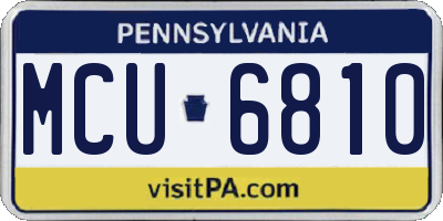 PA license plate MCU6810