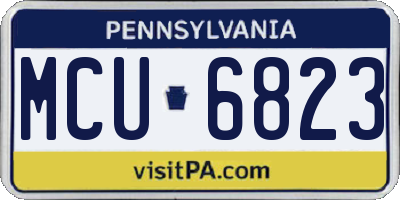 PA license plate MCU6823