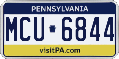 PA license plate MCU6844