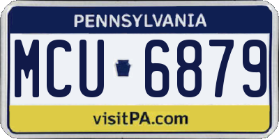 PA license plate MCU6879