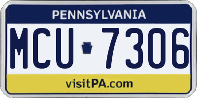 PA license plate MCU7306