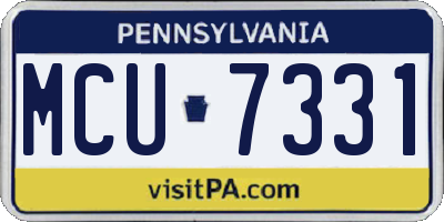 PA license plate MCU7331