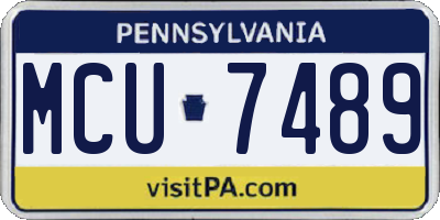 PA license plate MCU7489