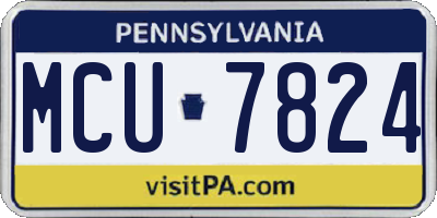 PA license plate MCU7824