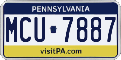 PA license plate MCU7887