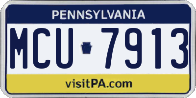 PA license plate MCU7913