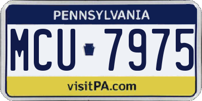 PA license plate MCU7975