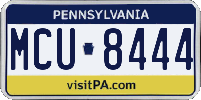 PA license plate MCU8444