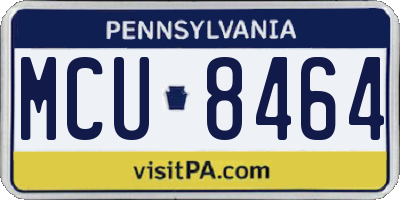 PA license plate MCU8464