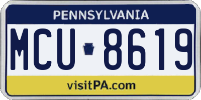 PA license plate MCU8619