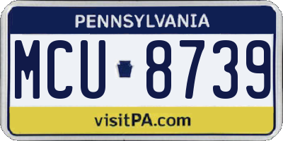 PA license plate MCU8739