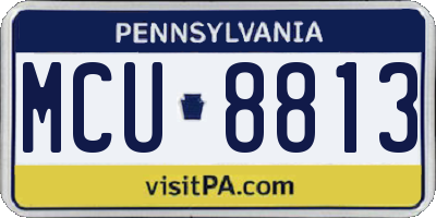 PA license plate MCU8813