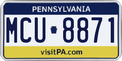 PA license plate MCU8871