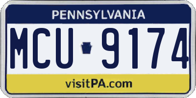 PA license plate MCU9174