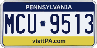 PA license plate MCU9513