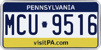 PA license plate MCU9516