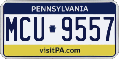 PA license plate MCU9557