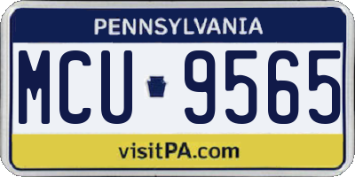 PA license plate MCU9565