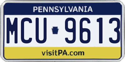 PA license plate MCU9613