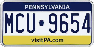 PA license plate MCU9654