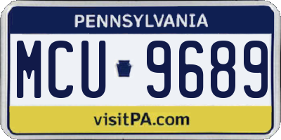 PA license plate MCU9689
