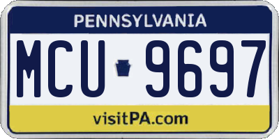 PA license plate MCU9697