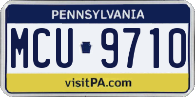 PA license plate MCU9710
