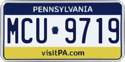 PA license plate MCU9719