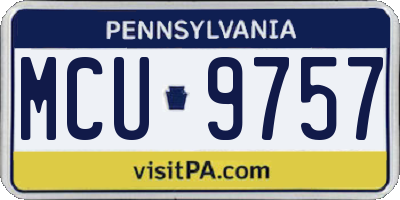 PA license plate MCU9757