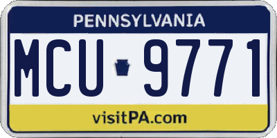 PA license plate MCU9771