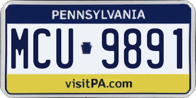 PA license plate MCU9891