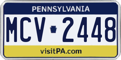 PA license plate MCV2448