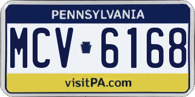 PA license plate MCV6168