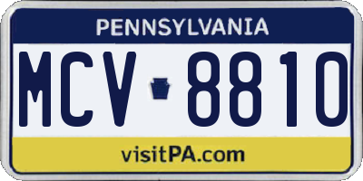 PA license plate MCV8810