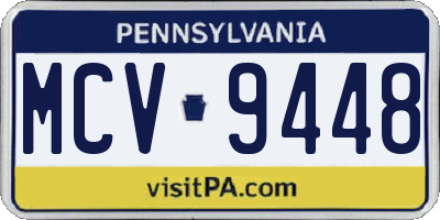 PA license plate MCV9448