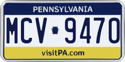 PA license plate MCV9470