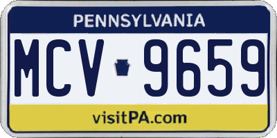 PA license plate MCV9659
