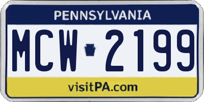 PA license plate MCW2199