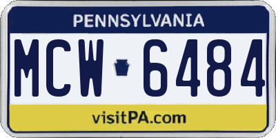 PA license plate MCW6484